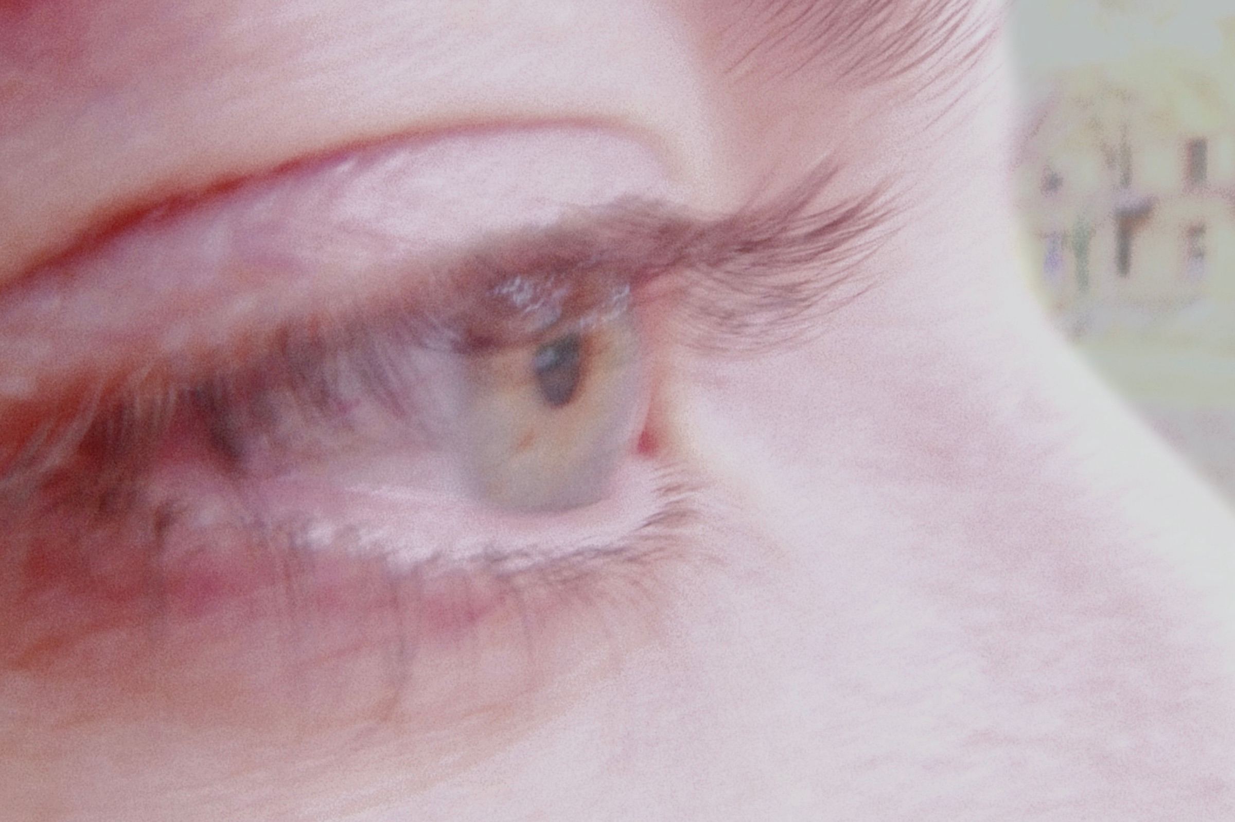 Soft close-up of an eye and eyelashes